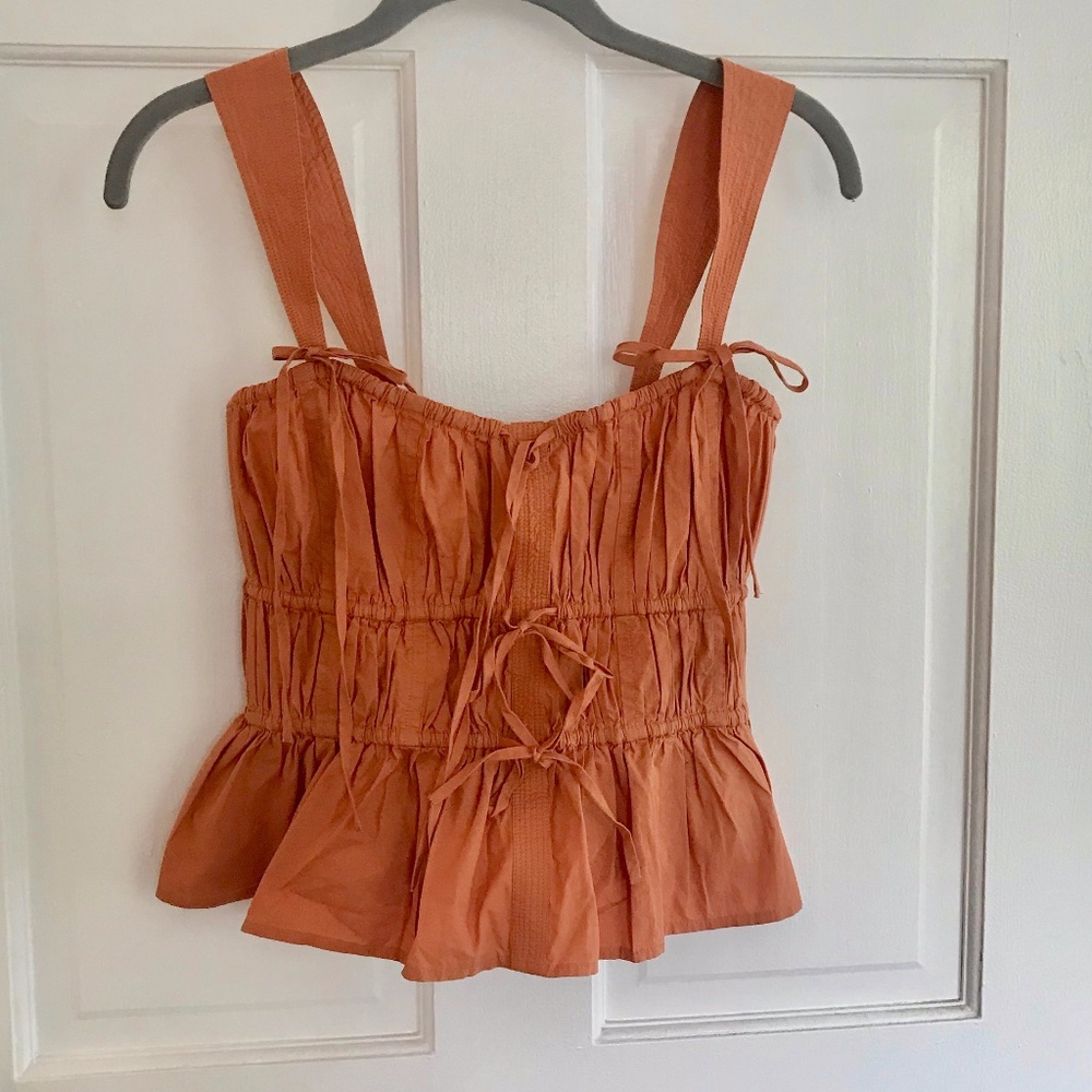 NWOT Ulla Johnson Lulu Top in Clay Size 2